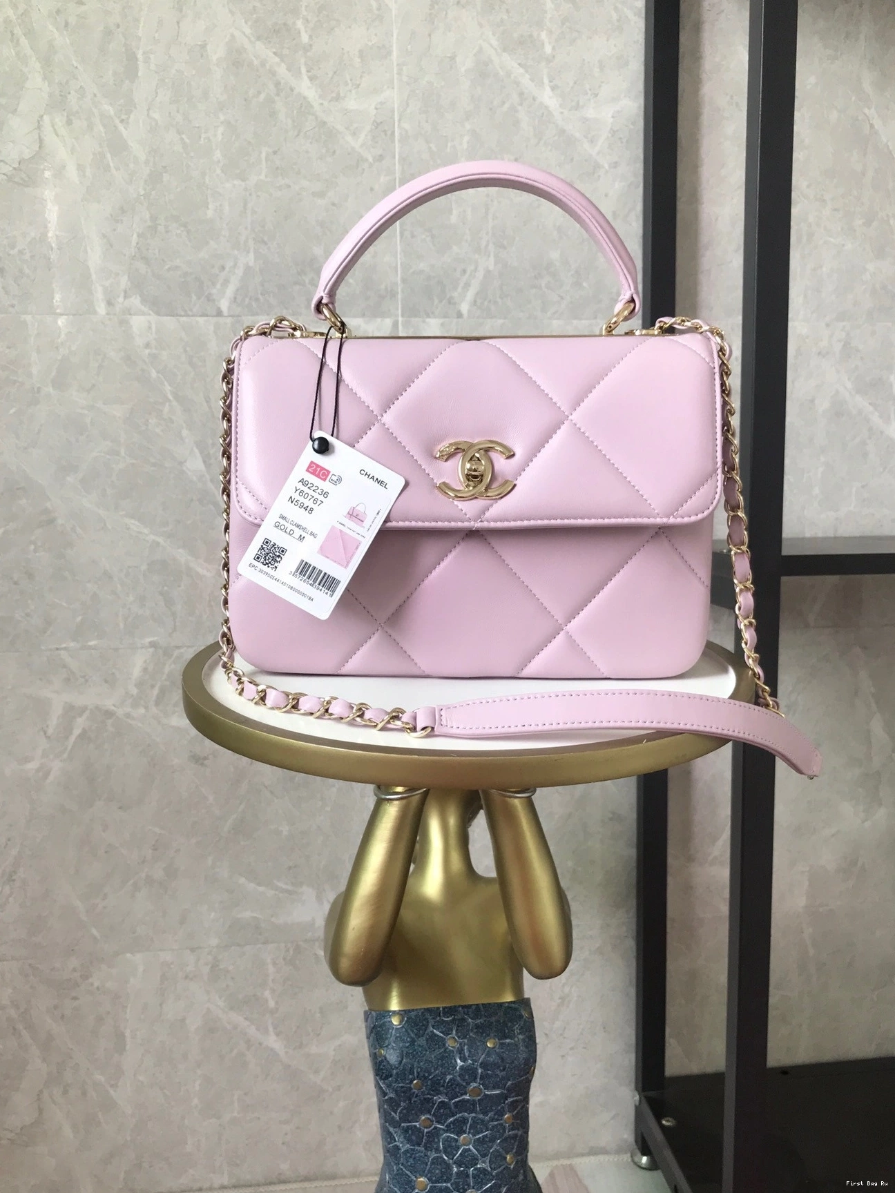 Firstbag Ru WITH BAG HANDLE TOP FLAP CHANEL 0810